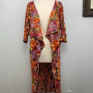 LuLaRoe SHIRLEY Pleated Floral Kimono Duster